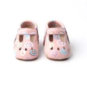 Pink Donuts Baby Moccasins baby moccasins Donut Baby Shoes Donuts Toddler shoes